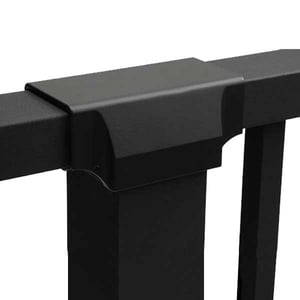 ALX Contemporary Continuous Top Rail Line Bracket - Installed