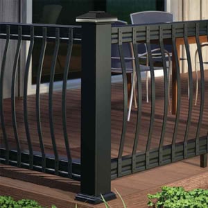 Deckorators Arc Aluminum Balusters Installed
