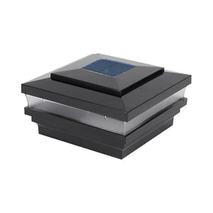 Designer Island Solar Post Cap - Hammertone Black