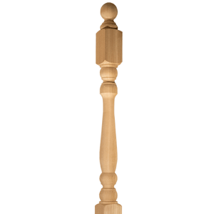 Boise Ball Top Newel Cedar - Closeup 