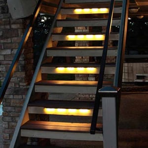 Dekor No See Em Light Strips on Stairs