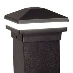 DekPro Effex Halo Glow Ring Pyramid Post Cap Light - Black