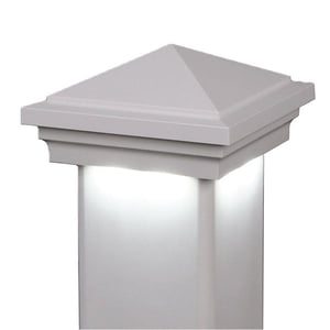 Designer Colonial Pyramid Downward LED Low Voltage Post Cap