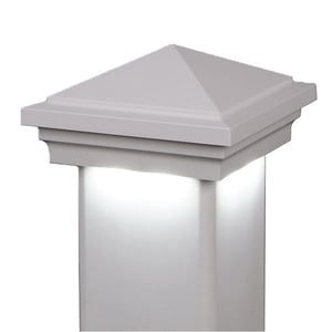 Designer Colonial Pyramid Downward LED Low Voltage Post Cap