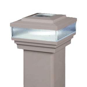 Island Scallop Lens LED Solar Post Cap