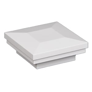 Ornamental Post Cap - White