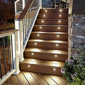 Trex DeckLights Recessed LED Lights Lifestyle