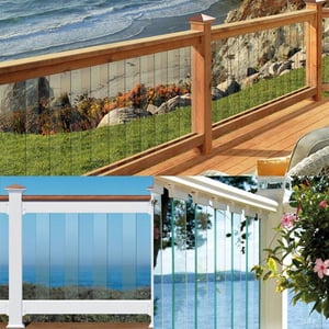 Glass Balusters by Deckorators