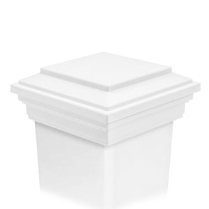 Composite New England Flat Top Post Cap - Off White