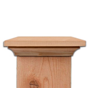 Back Street Post Cap - Western Red Cedar