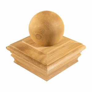 Newport Wood Ball Top Post Caps by Deckorators