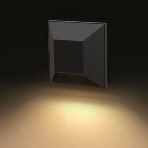 Deckorators Nuvi Deck Sconce - Matte Black Lighted