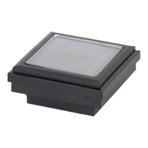 Ornamental Downward Solar Post Cap Light - Black