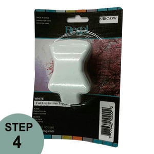 Regal Rail Stair Top Rail End Cap - White - Retail Packaging 