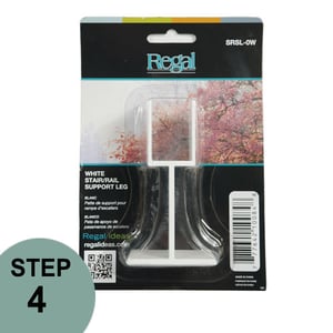 Regal Rail Stair Rail Support Leg - White - Retail Packaging