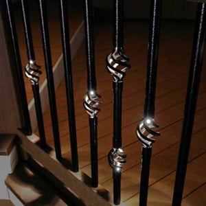 Round Aluminum Lighted Basket Balusters by Dekor