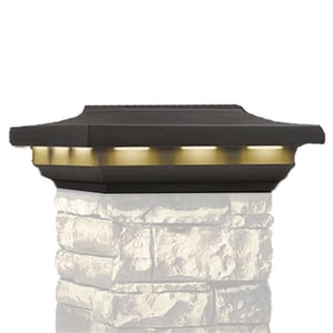 Solar Post Cap For Deckorators Cast Stone Post Covers - Woodland Gray