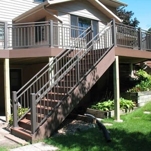 Riviera C30 Stair Rail Section by Wesbury Aluminum Railing
