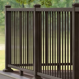 Timbertech/Azek Impression Rail Express Modern Top Rails - Bronze Installed