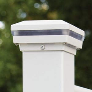 Timbertech/Azek Perimeter Light Post Cap - White
