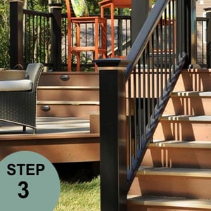 TimberTech Azek Round Aluminum Balusters In Black Premier Railing