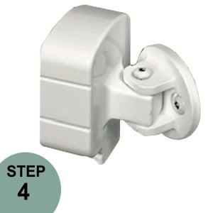 White Regal Railing Universal Angle Top Rail Bracket 