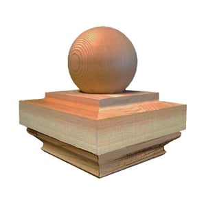 Wood Ball Top Post Cap