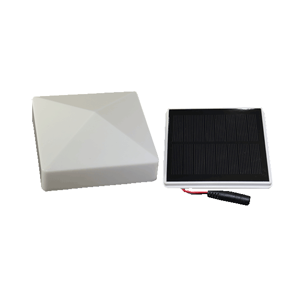 4" Pyramid Post Cap with Solar Collector