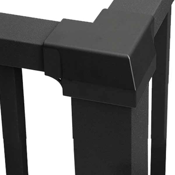 ALX Contemporary Continuous Top Rail Corner Bracket - Installed