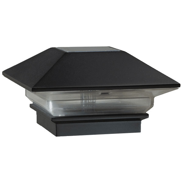 Deckorators ALX Contemporary Solar Post Cap Light - Textured Black