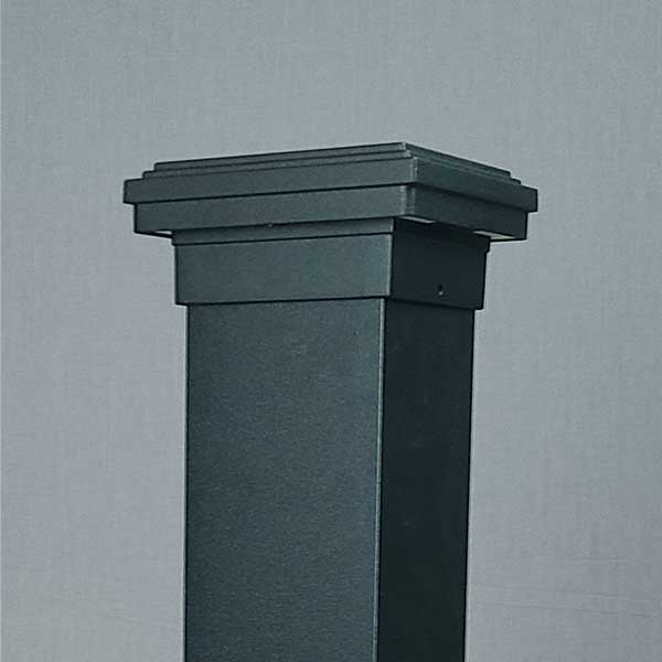 Mini Neptune LED Post Cap Light  - 2-1/2" Matte Black - Off