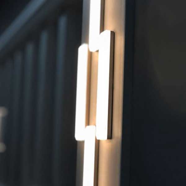 Dekor Bar Post Medallion Lights Installed