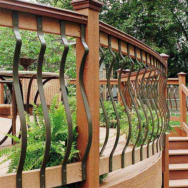 Deckorators Baroque Face-Mount Balusters On Rail