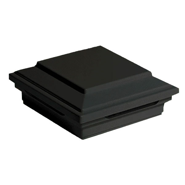 Flat Composite Post Cap by Trex - Charcoal Black