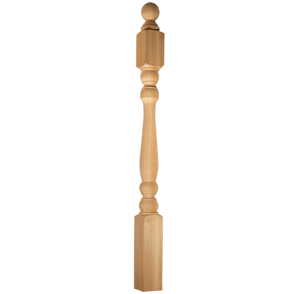 Boise Ball Top Newel Cedar - Full size view