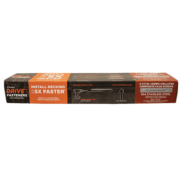 Camo Drive Collated 2-1/2" Composite 304 Stainless Face Screws