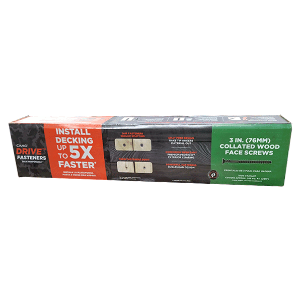 Camo Drive Collated 3" Buglehead Wood Face Screws