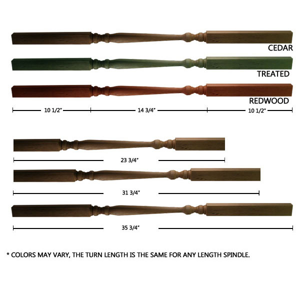 2" Colonial Spindle - Type/Size