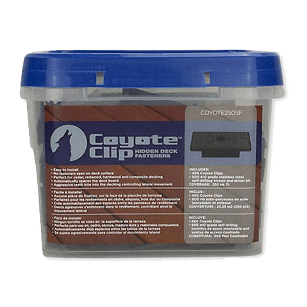 Coyote Clip Hidden Deck Fasteners - 250 sqft
