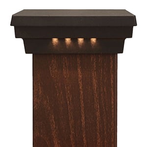 Rondi LED Flat Post Cap Light by Dekor