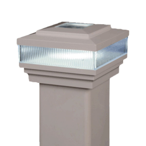 Designer Island Scallop Lens LED Solar Post Cap