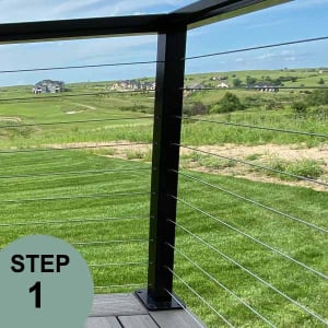 Step 1 | Surface Mount Corner Posts for Cable Rail by RailFX