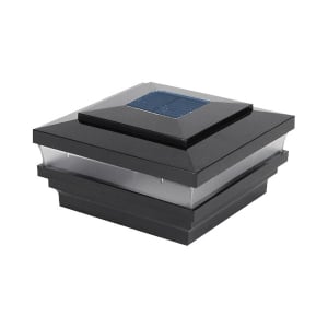 Designer Island Solar Post Cap - Hammertone Black