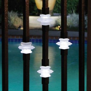 Dekor Lighted Casey Collar Square Aluminum Balusters