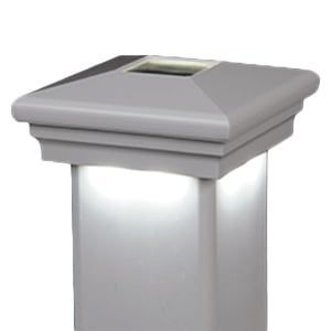 Contemporary Pyramid Downward LED Solar Post Cap