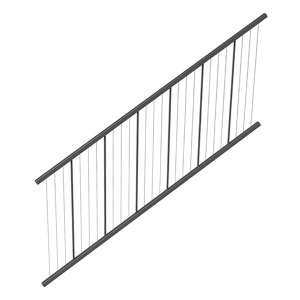 Al13 Home Vertical Cable Rail Stair Panels - Black Sand