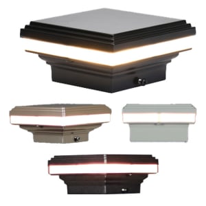Mini Saturn LED Post Cap Light from Aurora - Collection
