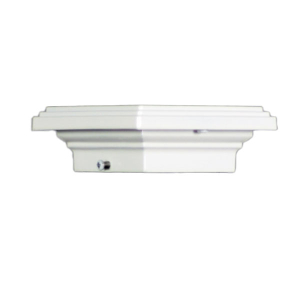Aurora Mini Flat Top Post Cap - 2-1/2" - White