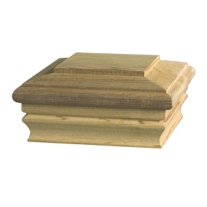 Newport Wood Flat Top Post Caps by Deckorators - Treated 
