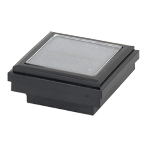 Ornamental Downward Solar Post Cap Light - Black